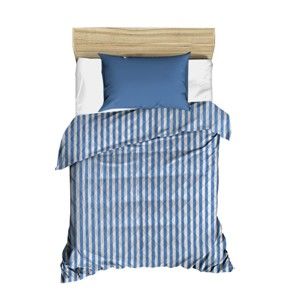 Niebiesko-biała pasiasta pikowana narzuta na łóżko Alex Cihan Bilisim Tekstil Stripes, 160x230 cm