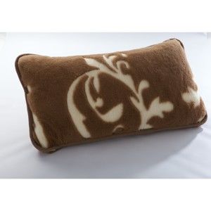 Brązowa poduszka z wełny wielbłąda  Royal Dream Cappucino and Chocolate, 40x70 cm
