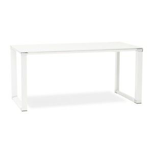 Białe biurko ze szklanym blatem Kokoon Warner