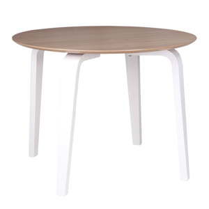 Brązowy stół do jadalni z białą konstrukcja sømcasa Nora, ø 100 cm