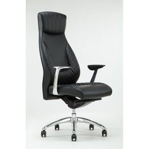 Czarne obrotowe krzesło biurowe RGE Luxe