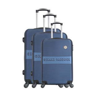 Zestaw 3 niebieskich walizek na kółkach GERARD PASQUIER Classa Valises