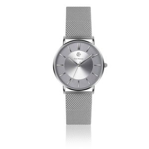 Zegarek damski z paskiem ze stali nierdzewnej w srebrnym kolorze Paul McNeal Caresso
