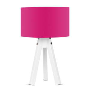 Lampa stołowa z różowym abażurem Kate Louise Bianca