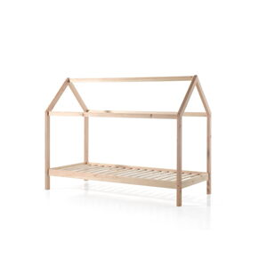 Naturalne łóżko dziecięce z litego drewna sosnowego w kształcie domku 90x200 cm DALLAS – Vipack