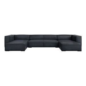 Czarny skórzany narożnik (w kształcie litery "U") Madame – Windsor & Co Sofas