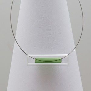 Zielony naszyjnik szklany ko–ra–le Tubes