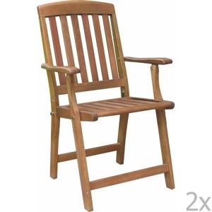 Zestaw 2 krzeseł ogrodowych z drewna eukaliptusowego ADDU Portland