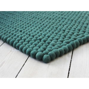 Zielony wełniany dywan kulkowy Wooldot Ball Rugs, 100x150 cm