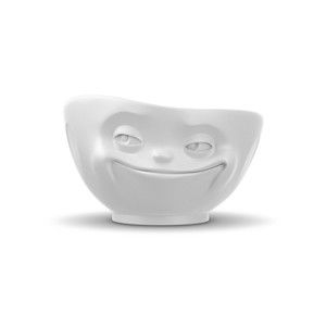 Matowobiała porcelanowa uśmiechnięta miska 58products