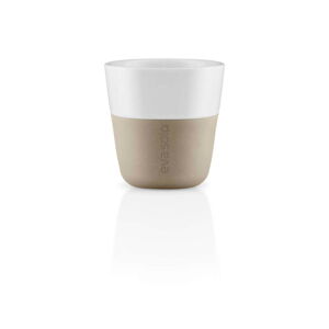 Beżowo-białe porcelanowe filiżanki do espresso w zestawie 2 filiżanek 80 ml - Eva Solo