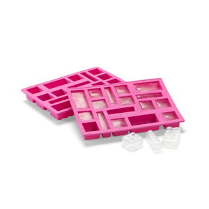 Różowa silikonowa foremka do lodu w kształcie klocków LEGO®