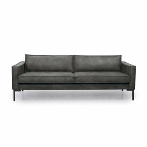Ciemnobrązowa 3-osobowa sofa skórzana Softnord Rate