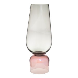 Różowo-zielony szklany wazon InArt Fragile, wys. 48 cm
