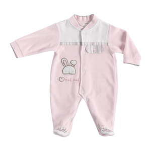 Różowa piżama dla noworodków Naf Naf Rabbit