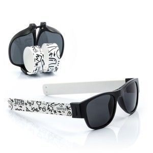 Czarno-białe zwijane okulary przeciwsłoneczne InnovaGoods Sunfold ST2