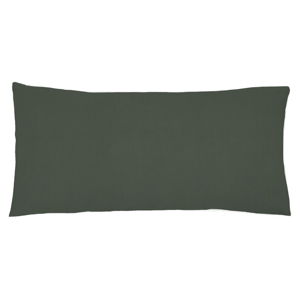 Zestaw 2 ciemnozielonych poszewek na poduszkę z perkalu bawełnianego L'Officiel Interiors Les Essentiels, 40x80 cm