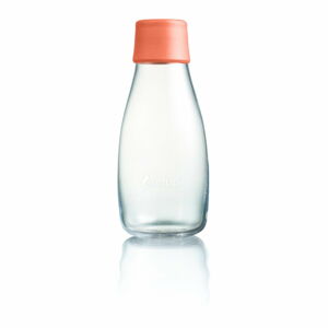 Jasnopomarańczowa szklana butelka ReTap z dożywotnią gwarancją, 300 ml