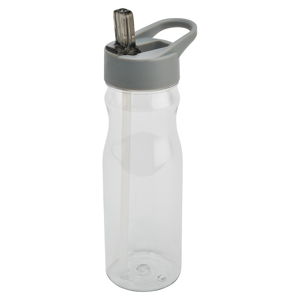 Szara butelka ze słomką Addis Bottle Clear And Grey, 700 ml