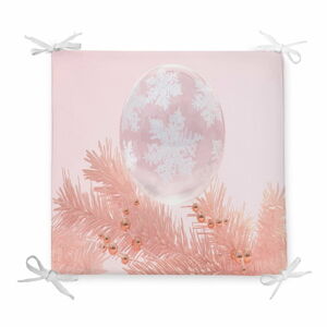 Poduszka na krzesło z domieszką bawełny Minimalist Cushion Covers Pink Ornaments, 42x42 cm