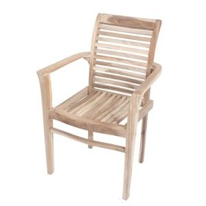 Ogrodowe krzesło sztaplowane z drewna tekowego ADDU Java