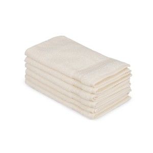 Zestaw 6 jasnokremowych ręczników bawełnianych Madame Coco Lento Crema, 30x50 cm