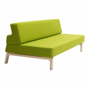 Limonkowa rozkładana sofa Softline Lazy