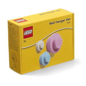 Komplet 3 wieszaków ściennych LEGO® Pastel