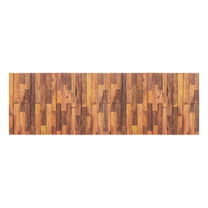 Brązowy plastikowy dywanik łazienkowy 65x200 cm Lambris – Wenko