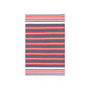 Niebiesko-czerwony ręcznik hammam Begonville Rkyer Patriot, 180x100 cm