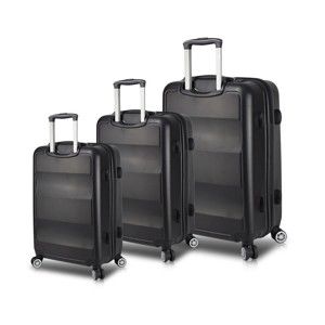Zestaw 3 czarnych walizek na kółkach z USB My Valice LASSO Travel Set