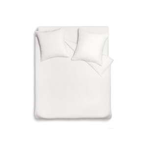 Biała lniana narzuta na łóżko z 2 poszewkami na poduszkę Carezza Lilly, 240x260 cm