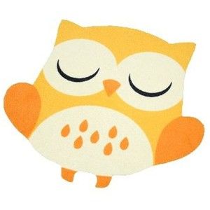 Żółty dywan dziecięcy Zala Living Owl, 100x100 cm