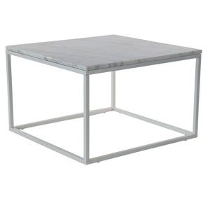 Marmurowy stolik z szarą konstrukcją RGE Accent, 75x75 cm