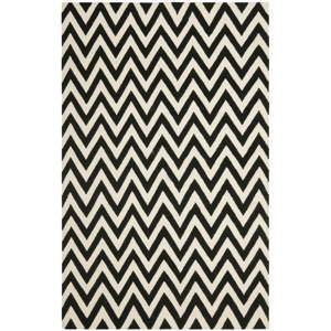 Czarny wełniany dywan Safavieh Nelli, 243x152 cm