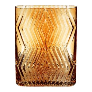Pomarańczowy szklany wazon Hübsch Deco, wys. 18 cm