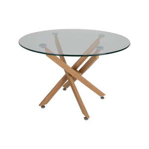 Stół ze szklanym blatem Canett Luri, ø 100 cm