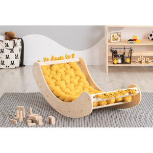 Żółty fotel bujany dla dzieci Cuna - Adeko