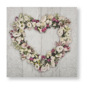 Obraz Graham & Brown Floral Heart, 50x50 cm