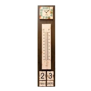Zegar z termometrem i kalendarzem Antic Line