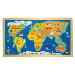 Puzzle w ramce Legler World Map