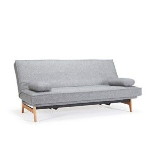 Jasnoszara sofa rozkładana Innovation Aslak