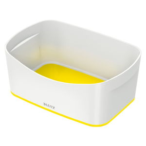 Biało-żółty pojemnik Leitz MyBox, dł. 24,5 cm