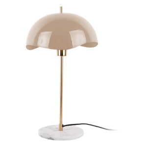Jasnobrązowa lampa stołowa z metalowym kloszem (wysokość 56 cm) Waved Dome – Leitmotiv