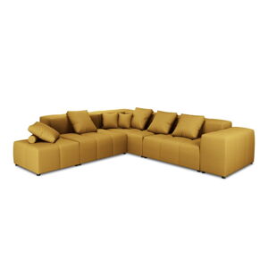 Żółta sofa narożna (zmienna) Rome - Cosmopolitan Design
