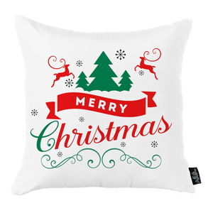 Biała poszewka na poduszkę ze świątecznym motywem Apolena Honey Merry Christmas, 45x45 cm
