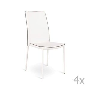 Zestaw 4 białych krzeseł Design Twist Talara