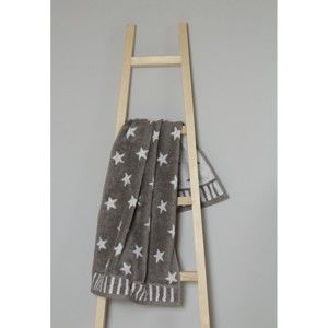 Brązowy ręcznik bawełniany My Home Plus Stars, 50x90 cm