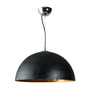 Czarno-złota lampa wisząca ETH Mezzo Tondo, ⌀ 50 cm