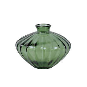 Zielony wazon ze szkła z recyklingu Ego Dekor Etnico, wys. 14 cm
